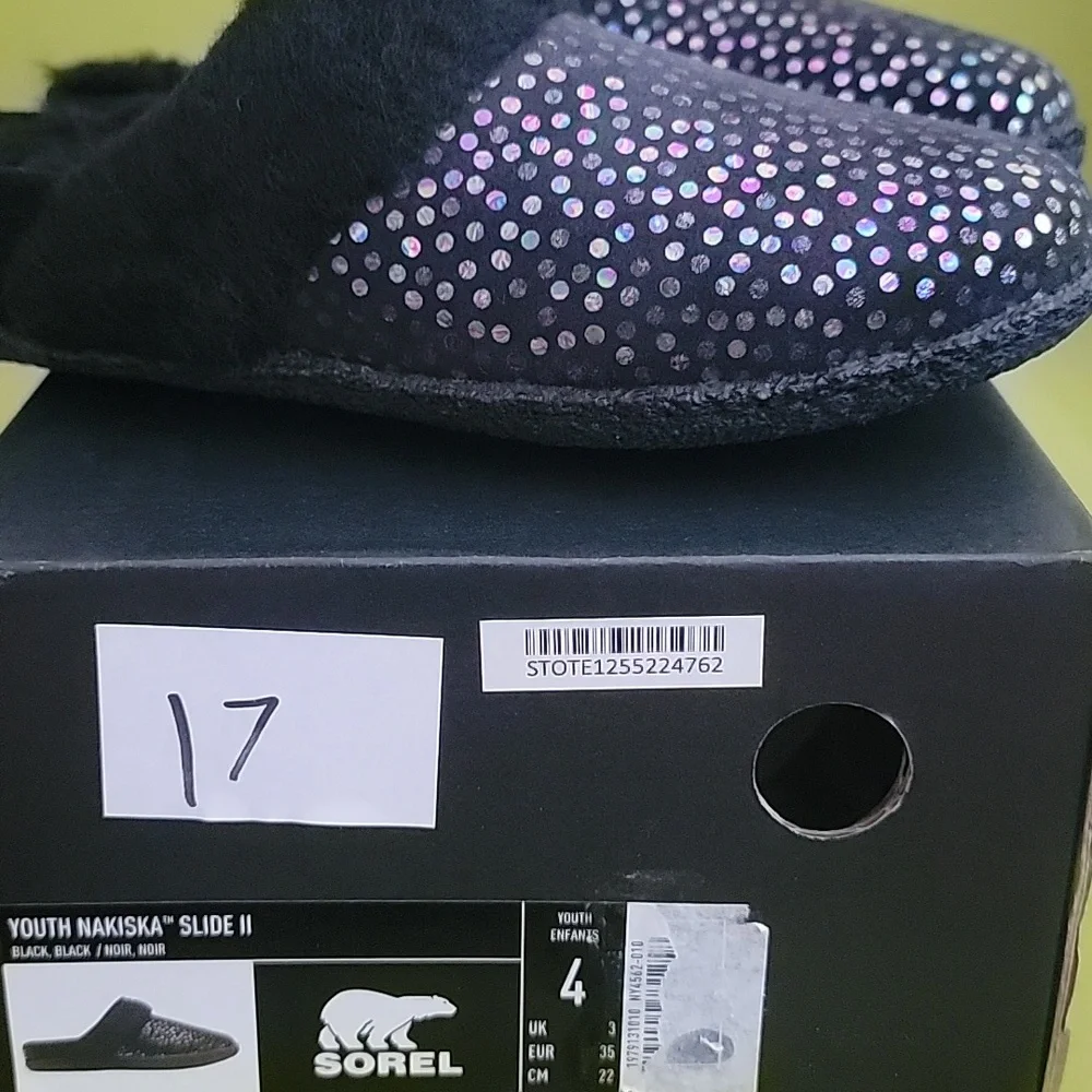 SOREL Girl's Nakiska Iridescent Polka Dot Suede Slippers